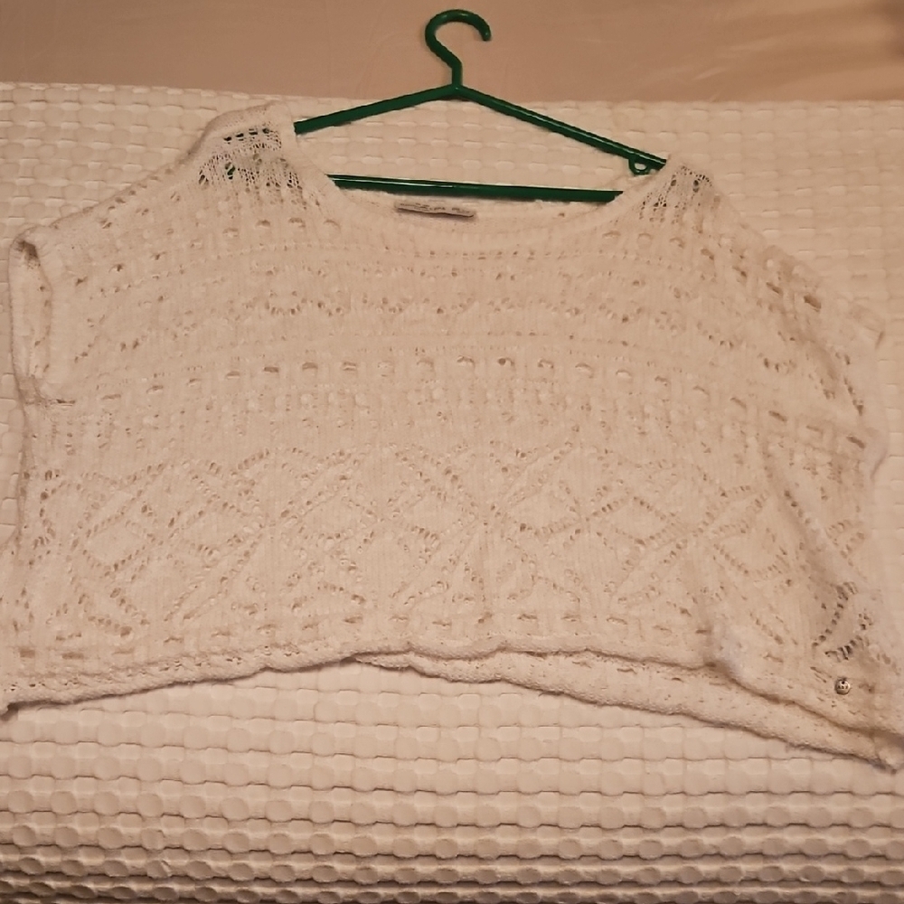 Abercrombie & Fitch White Knit Top One Size